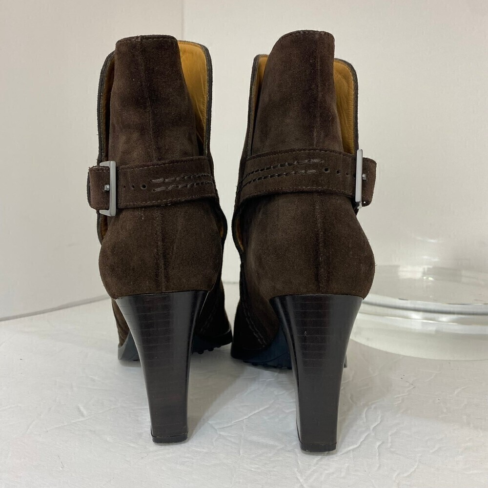 TOD'S Brown Suede Boots Size 7 - Picture 4 of 12